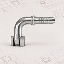 Kenar Yüksüklü Metrik 24° Döner Somunlu Dirsek 90° L Tip 1/2" · M18x1.5