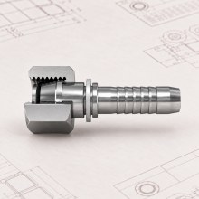 Kenar Yüksüklü Metrik 24° Döner Somunlu Rakor L Tip 3/8" · M18x1.5