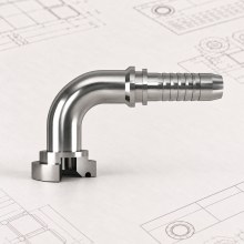 Sabit Flanşlı Kalın Tip SAE 6000 PSI Dirsek 90° 1" · 25 · 54.0