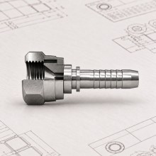 UNF JIC 37° Döner Somunlu Rakor 1/4" · 7/16"-20